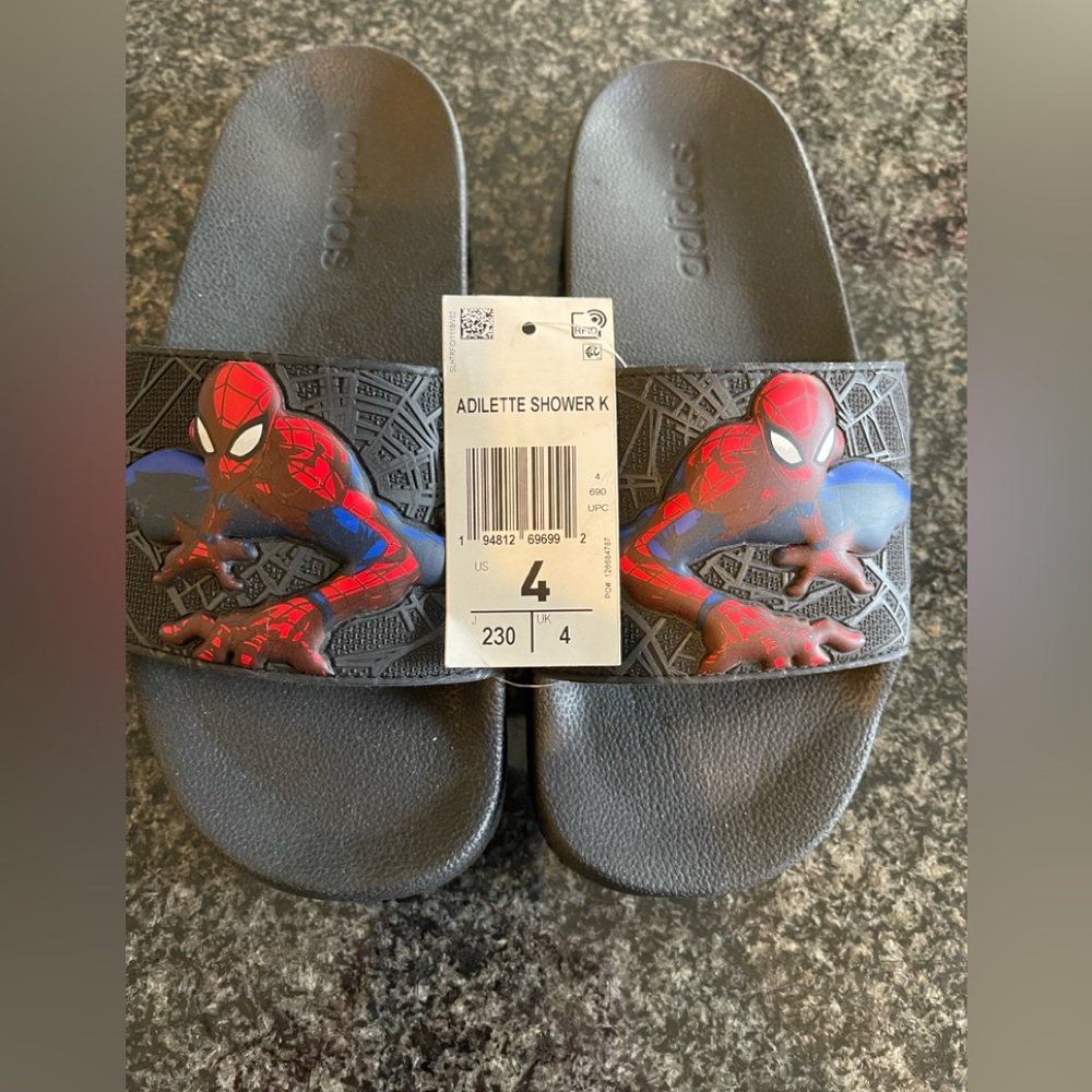 NWT Adidas Spider-Man Slides